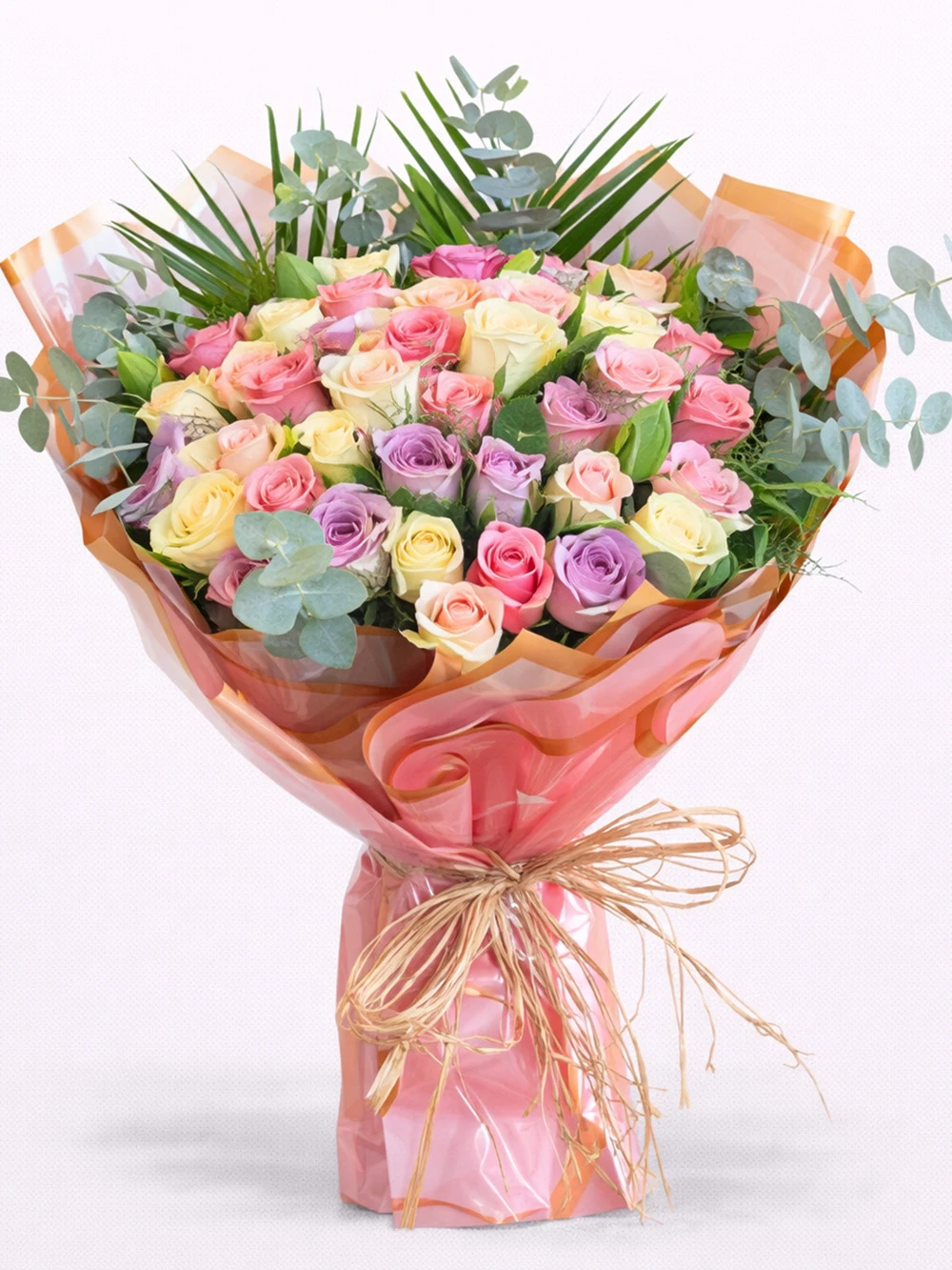 Premium 51 Renkli Gül Buketi - salon-ofis-bitkileri - Açelya Çiçek