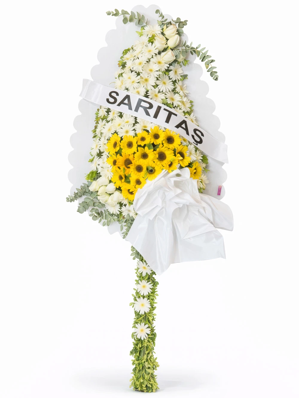 Sarı Beyaz Gerbera Ayaklı Sepet - sepet-celenk-ferforje - Açelya Çiçek