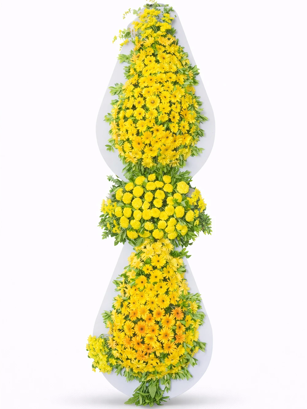 Sarı Vip Ayaklı Sepet - sepet-celenk-ferforje - Açelya Çiçek