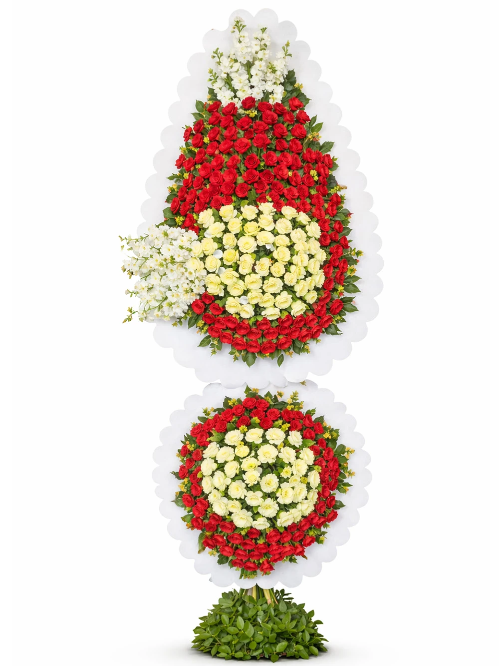 Şebboy Karanfil İki Katlı Ayaklı Sepet - sepet-celenk-ferforje - Açelya Çiçek