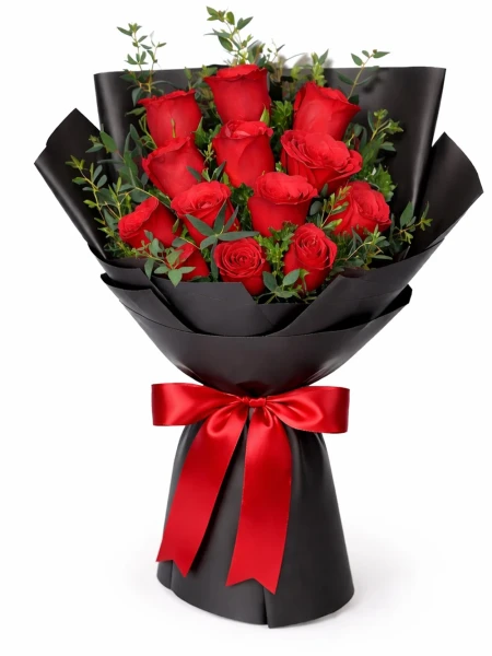13 Kırmızı Gül Buketi