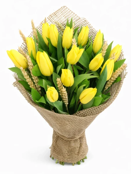 15 Sarı Lale Buketi