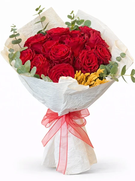 18 Kırmızı Gül Buketi