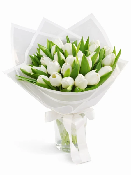 21 Beyaz Lale Buketi