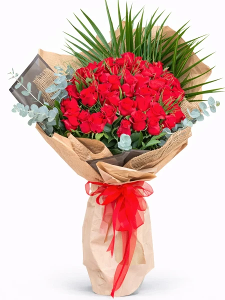 45 Kırmızı Gül Buketi
