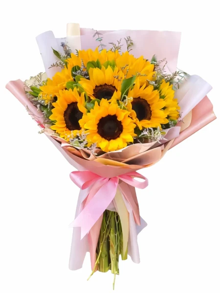 9 Ayçiçeği Buketi