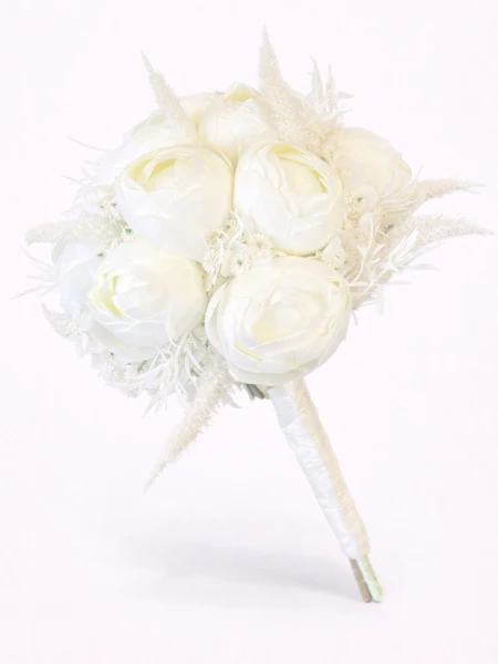 Bembeyaz Şakayık Yapay Gelin Çiçeği