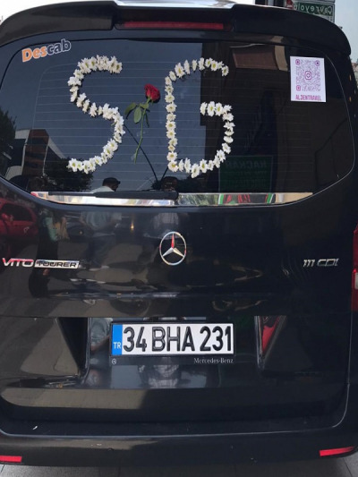 Beyaz Gelin  Damat Arabası - gelin-arabalar - Açelya Çiçek