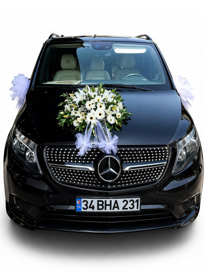 Beyaz Gelin  Damat Arabası - gelin-arabalar - Açelya Çiçek