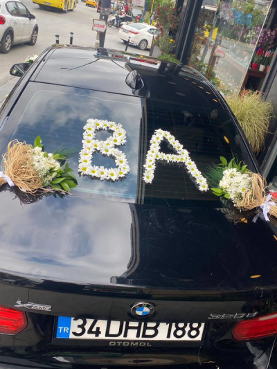 BMW Gelin Arabası Süslemesi - gelin-arabalar - Açelya Çiçek