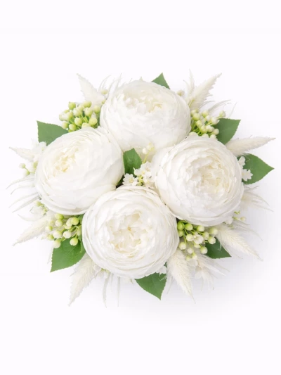 Büyük Beyaz Şakayık Yapay Gelin Çiçeği - salon-ofis-bitkileri - Açelya Çiçek