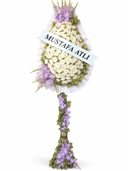 Gerbera Lila Glayör Ayaklı Sepet