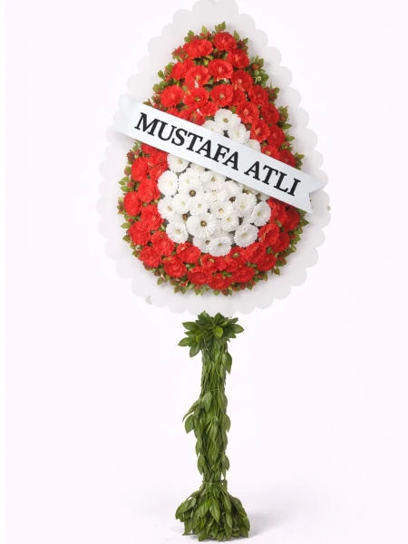 Kırmızı Beyaz Yapay Ayaklı Sepet