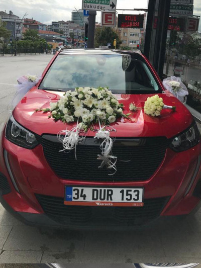 Kırmızı Jeep Gelin Arabası - gelin-arabalar - Açelya Çiçek