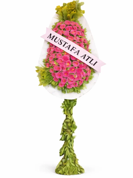 Koyu Pember Gerbera Ayaklı Sepet