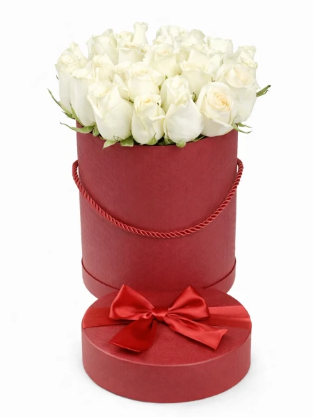 Kutuda 19 Beyaz Gül