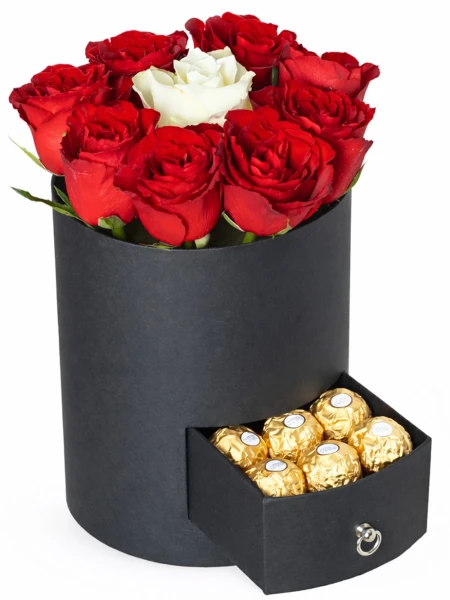 Kutuda 9 Gül Çikolatalı