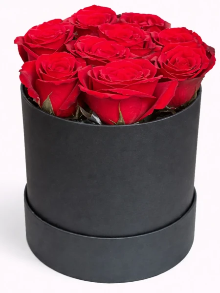 Kutuda 9 Kırmızı Gül