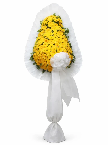 Sarı Gerbera Ayaklı Sepet