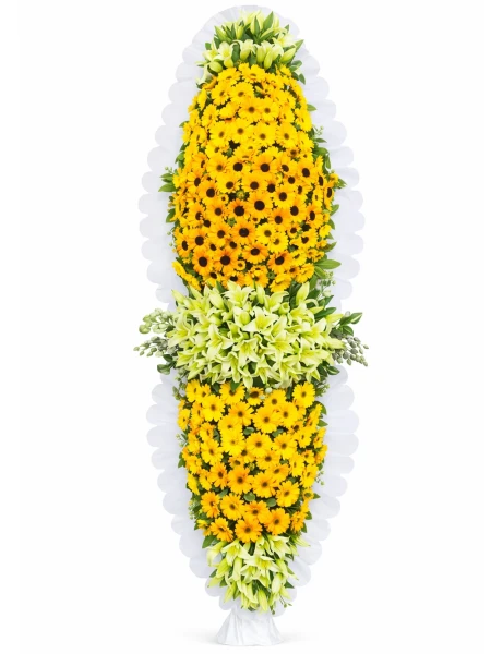 Sarı Premium İki Katlı Ayaklı Sepet