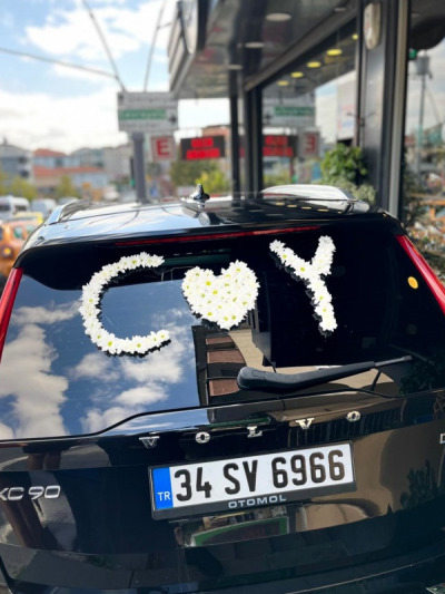 Siyah Volvo Gelin Arabası - gelin-arabalar - Açelya Çiçek