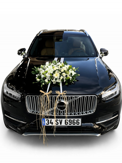 Siyah Volvo Gelin Arabası - gelin-arabalar - Açelya Çiçek